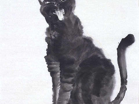 国画 水墨 猫