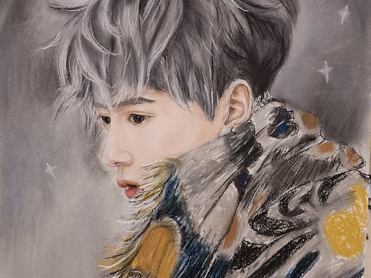 色粉画——王嘉尔2