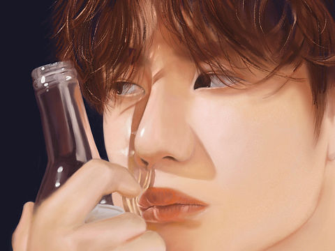 IPAD绘画｜人像厚涂procreate-王一博新青年系列