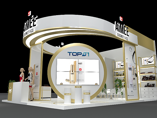 化妝品展臺設計（個人主頁-ZNjY4ODM0MzI=） - 展陳設計 - 站酷設計師青見山石工作室原創(chuàng)素材 - 站酷ZCOOL