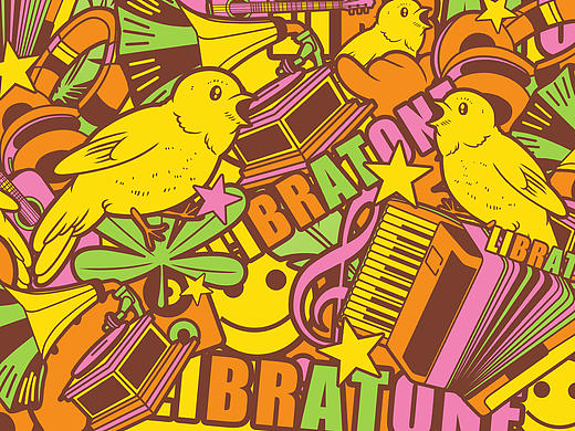 小鸟音响ZIPP外套图案设计