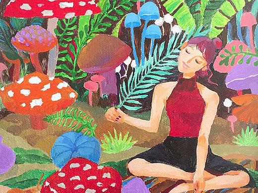 原创手绘插画-丛林幻梦-专属定制