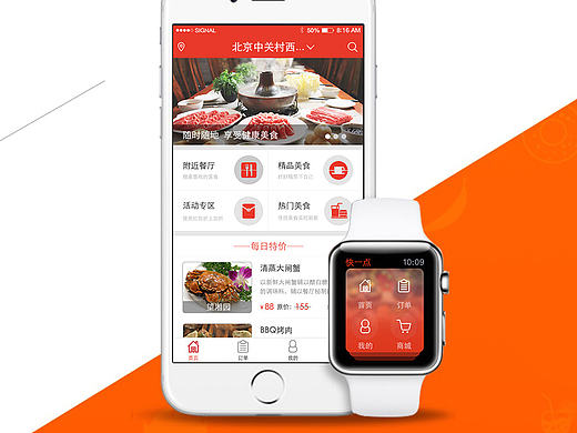  餐厅APP的 Watch 排版