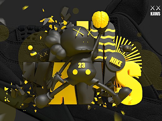 KAWS AIR Jordan 聯名服飾鞋品海報