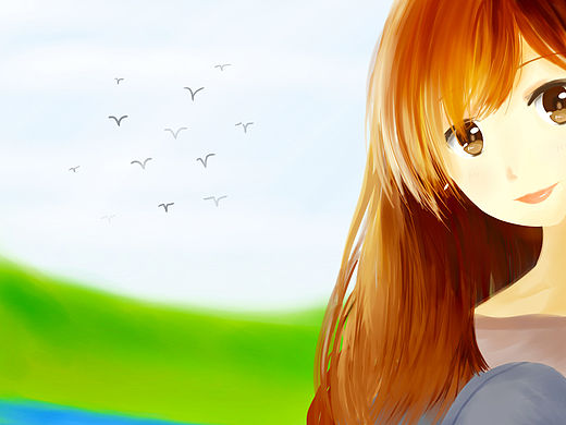 自画像插画 简单的电脑手绘过程图 二元素女孩（手绘Q版漫画_by swan）