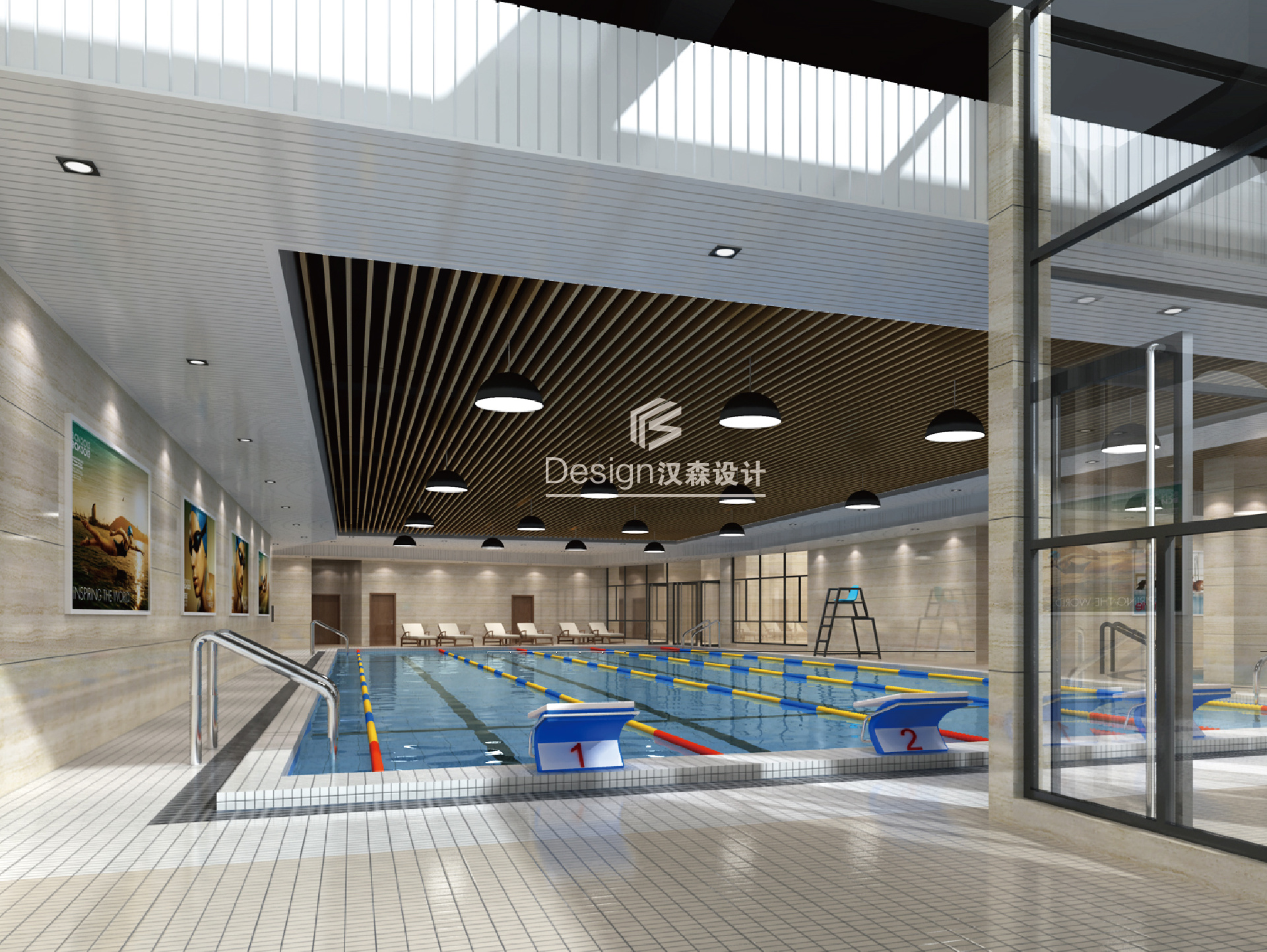 北纬40度会所游泳馆方案设计 - 第4页 - 体育空间 - 效果图网