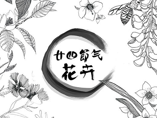 二十四节气花卉插画设计