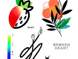 小型插畫及貼紙