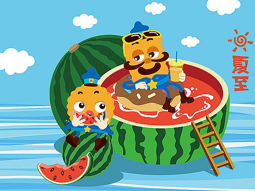 饼干警长夏至壁纸