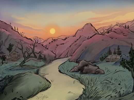 日落（個人主頁-ZMzMxNzQ0NzY=） - 概念設定 - 站酷設計師只橙ora原創(chuàng)素材 - 站酷ZCOOL