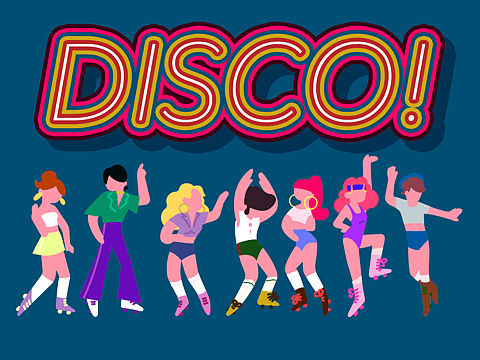 disco主题插画