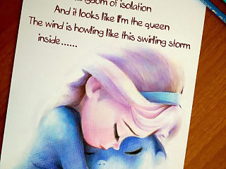 彩铅手绘~冰雪奇缘