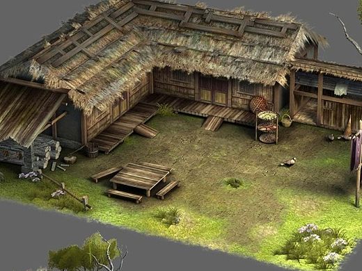 處女作品臨摹劍網(wǎng)3場景（個人主頁-ZMTM0NzkyMDA=） - 場景 - 站酷設計師義笙原創(chuàng)素材 - 站酷ZCOOL