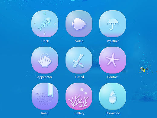 海洋主题Icon图标 临摹