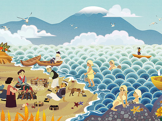 韩式主题餐厅壁画