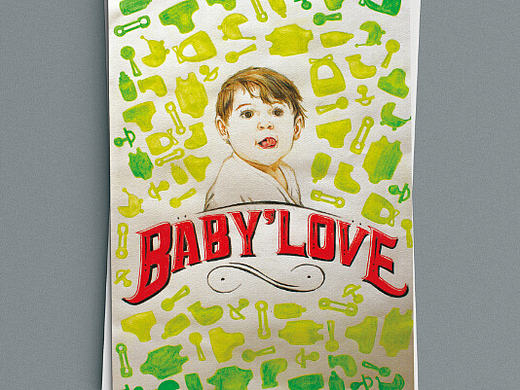 baby用品手绘海报