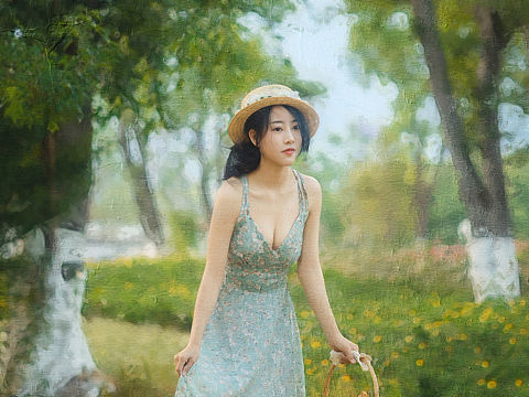 我偷偷碰了你一下，却不料你如蒲公英散开
