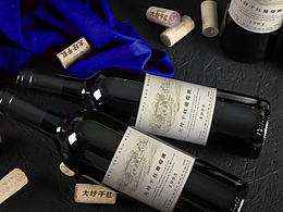 红酒瓶贴包装设计展示