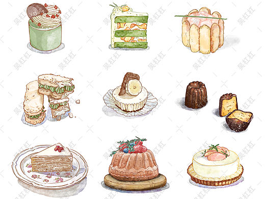 🥐【甜品菜单】手绘甜品菜单