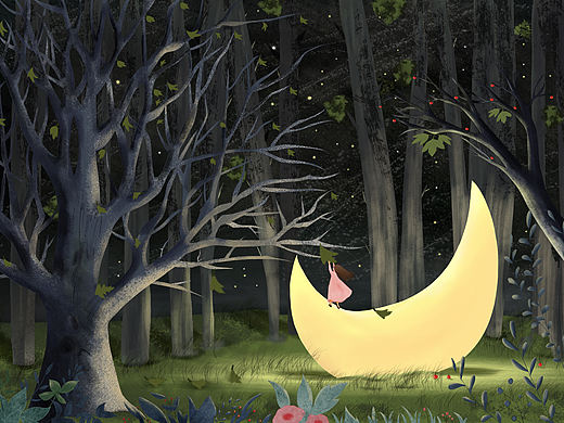 森林和女孩（个人主页-ZMjk5MTAwMDg=） - 儿童插画 - 站酷设计师阿彤沐原创素材 - 站酷ZCOOL