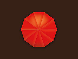 红伞。