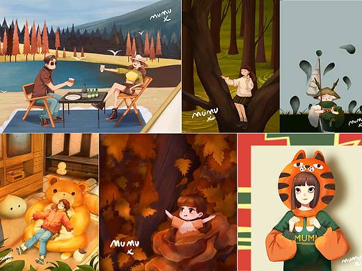 最近創(chuàng)作分享治愈系插畫（個人主頁-ZNTY3NDI5MTY=） - 創(chuàng)作習作 - 站酷設(shè)計師MUMU七原創(chuàng)素材 - 站酷ZCOOL