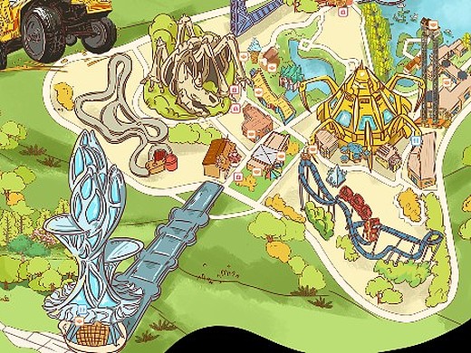 常州嬉戏谷手绘地图