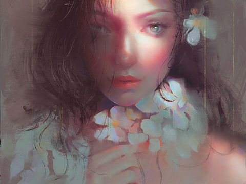 《拿花女孩》