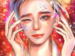 画个小头像，红红火火