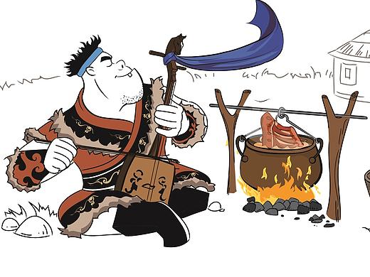 新包装插画 蒙古风