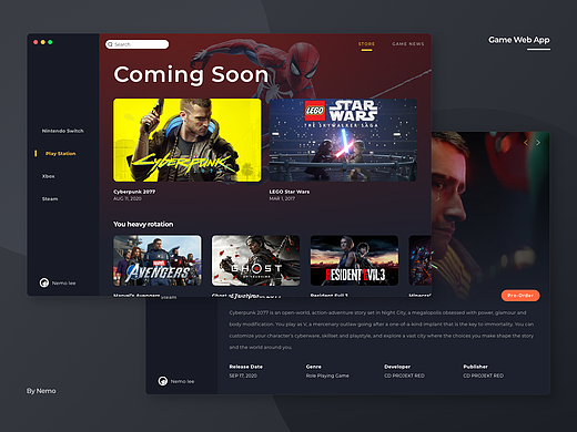 游戏平台-pc端设计