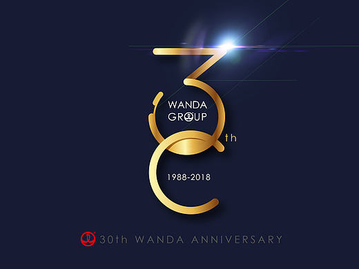 万達集團30周年logo