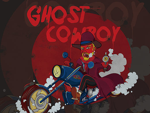 重制-幽靈牛仔（個人主頁-ZMjE1NzUxNjA=） - 新銳潮流插畫 - 站酷設計師喜鵲magpie原創(chuàng)素材 - 站酷ZCOOL