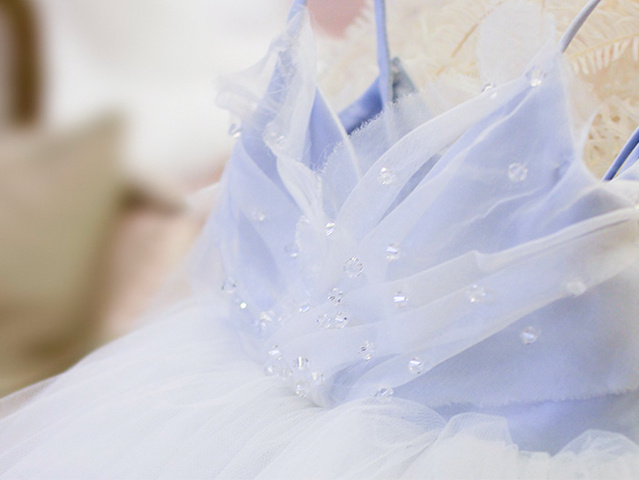 蓝色蝴蝶婚纱