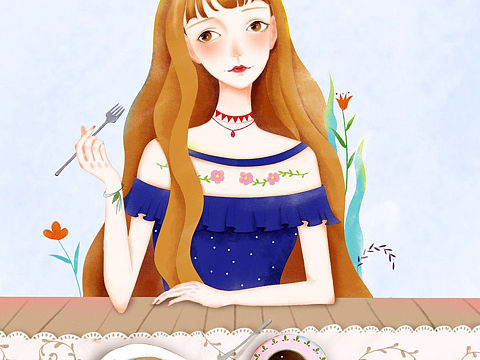 少女系（个人主页-ZMzA3OTMwNjQ=） - 商业插画 - 站酷设计师施施小佳原创素材 - 站酷ZCOOL