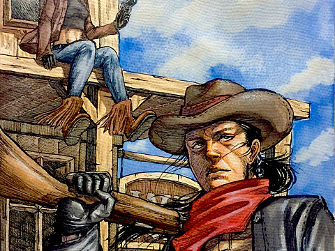 西部的雙俠客（個人主頁-ZNDU0MDQ3OTY=） - 藝術(shù)插畫 - 站酷設(shè)計師義心原創(chuàng)素材 - 站酷ZCOOL