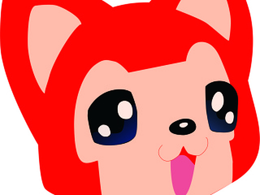 作业用软件画的,模仿了一个阿狸和樱桃小丸子