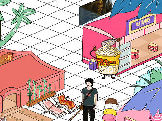 The shopping Mall（個人主頁-ZMjIwNTA0ODg=） - 商業(yè)插畫 - 站酷設計師茶泡Nyan原創(chuàng)素材 - 站酷ZCOOL