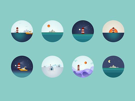 岛屿的灯塔(个人主页-ZMTcyODk0MjQ=) - 图标 - 站酷设计师策美酱原创素材 - 站酷ZCOOL