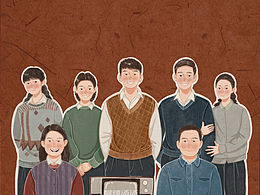 人世间插画 | 手绘全家福分享