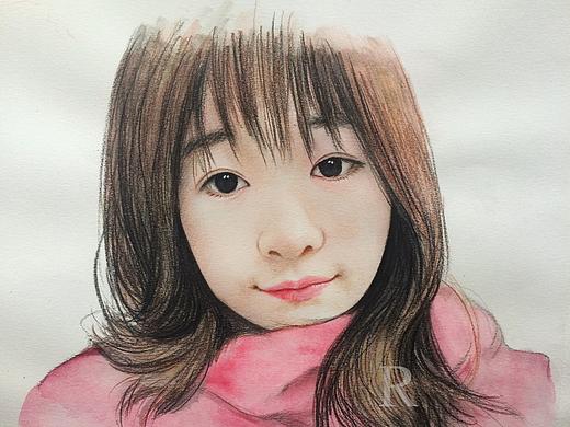 彩铅 围脖女孩（个人主页-ZMTYzMzYzNjQ=） - 绘画 - 站酷设计师家常豆腐原创素材 - 站酷ZCOOL