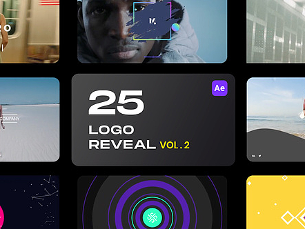 AE模板 | 多屏彩色动态视频社交媒体帖子动画标志展示