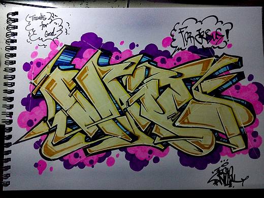 涂鸦，手稿。感谢主