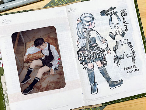 “每日穿搭手帐”系列图