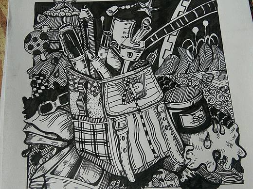 黑白装饰画