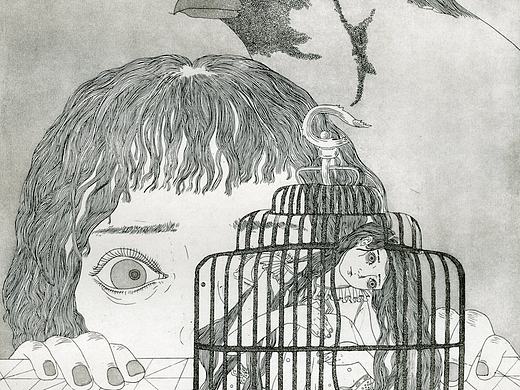 《蓝色的--系列》铜版画