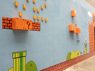 珠海 超级玛丽 主题墙绘 涂鸦,中山墙绘