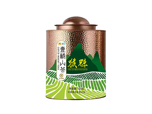 中粮集团旗下的中茶牌-一桶山茶铁罐包装
