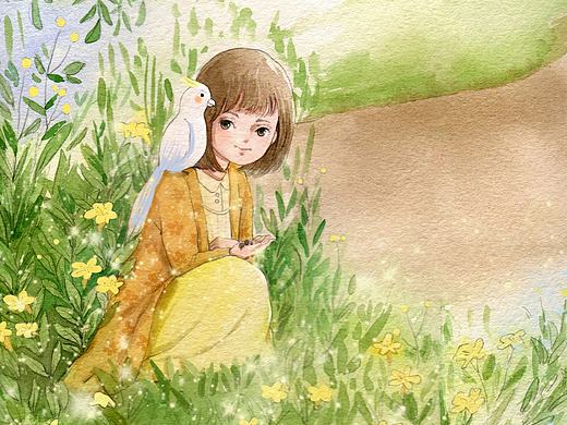 水彩手绘插画