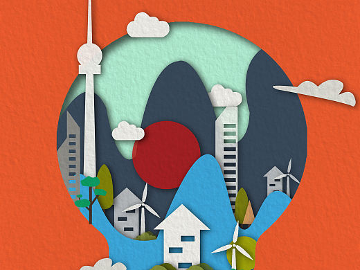 节能减排 创意海报